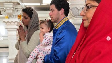 Priyanka Chopra and Nick Jonas take Daughter Malti Marie to a Mandir for her 2nd Birthday