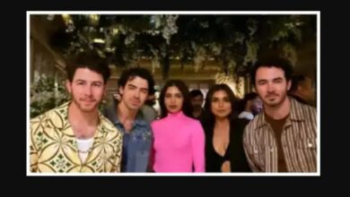 The Jonas Brothers Meet Bollywood Star Bhumi Pednekar at Natasha Poonawalla’s Party