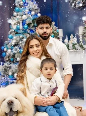 Ankita Raghav Arora with her husband and kid