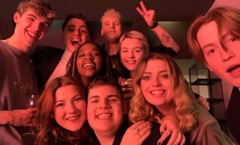 Bradley Riches and his friends