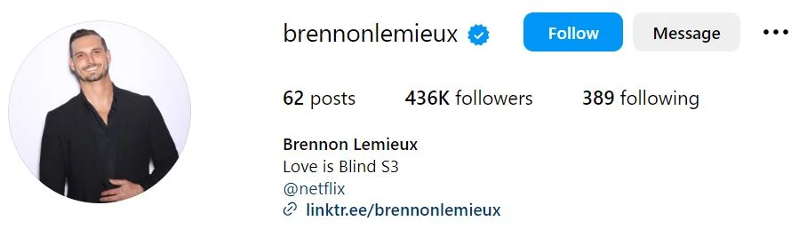 Brennon Lemieux's Instagram account