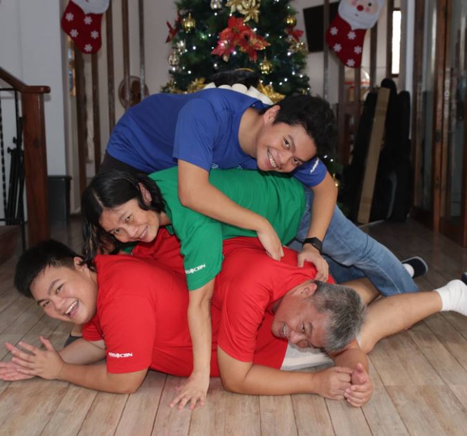 Christian Kesniel with his family