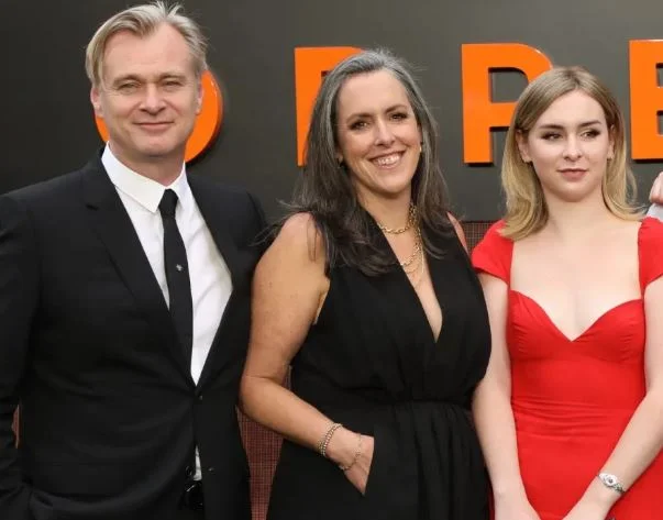 Emma Thomas with her husband and daughter Flora