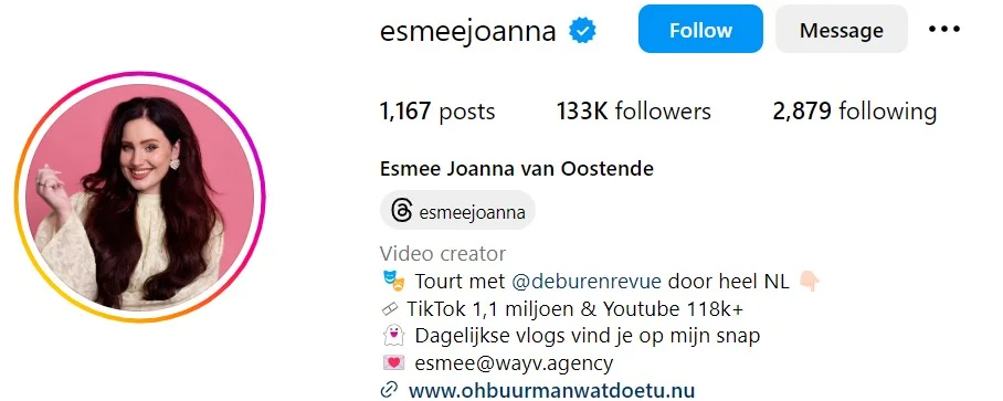 Esmee Joanna van Oostende's Instagram