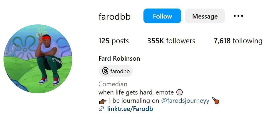 Fard Robinson's Instagram