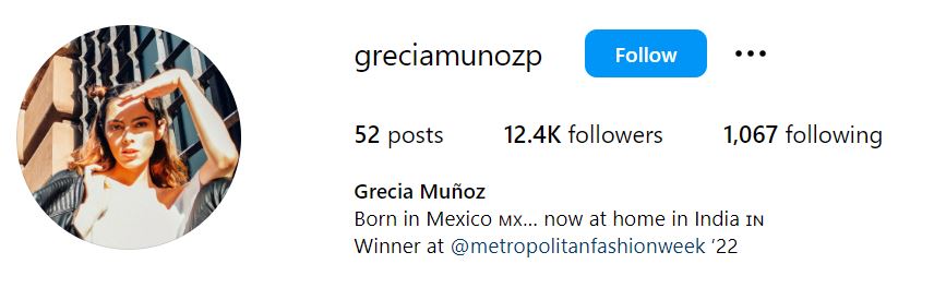 Grecia Munoz's Instagram