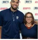 Karl-Anthony Towns with his lovely sister