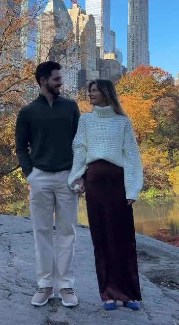 Katherine Saras and her boyfriend