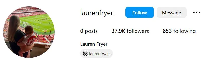 Lauren Fryer's Instagram