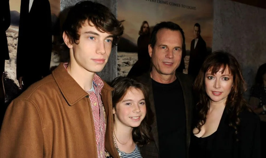 Louise Newbury with her husband and kids