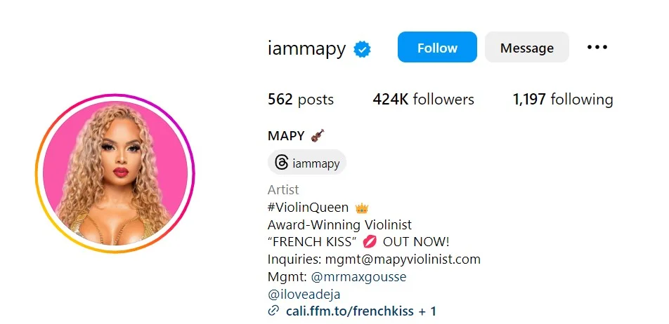 Mapy's Instagram