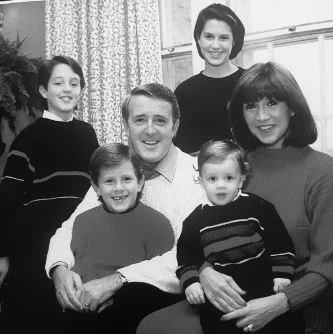 Mark Mulroney old picture with his father, mother and siblings