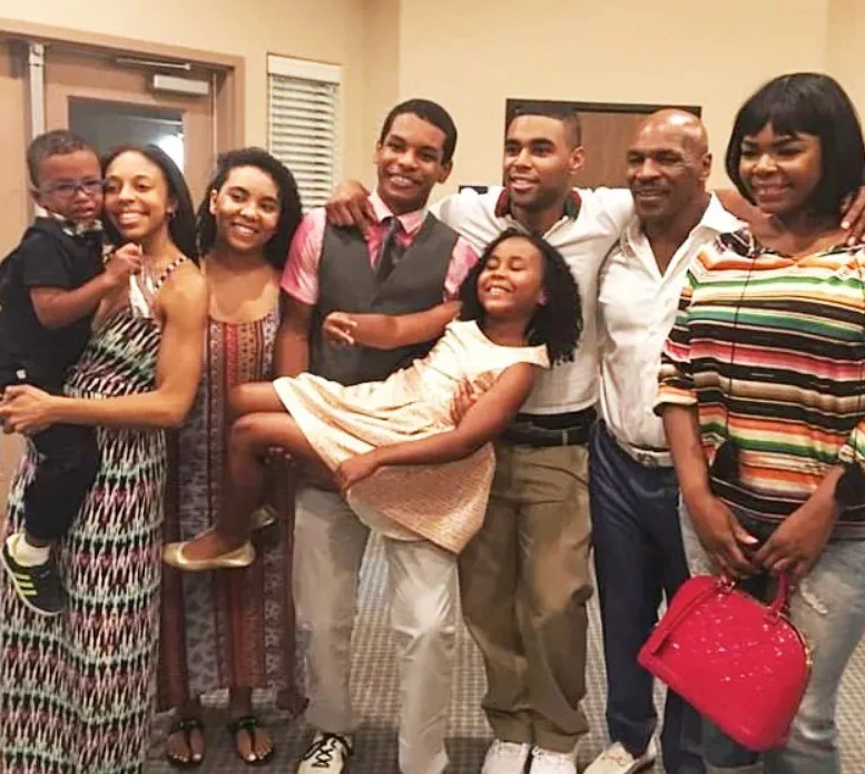 Mike Tyson with his kids