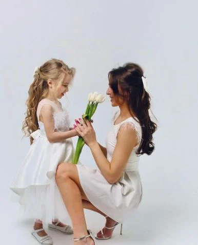 Olya Bryl with daughter