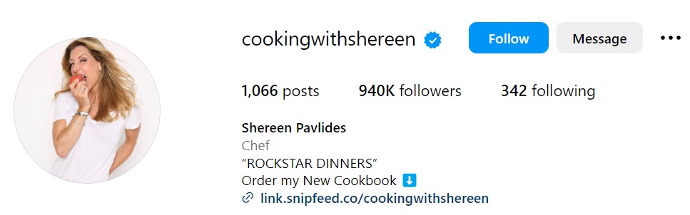 Shereen Pavlides' Instagra,