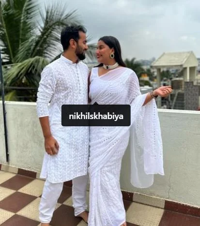 Simran Balar Khabiya Jain with her husband
