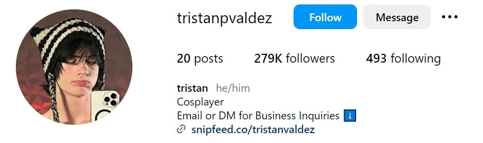 Tristan P Valdez's Instagram