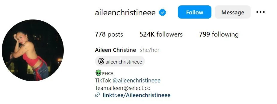 Aileen Christine's Instagram