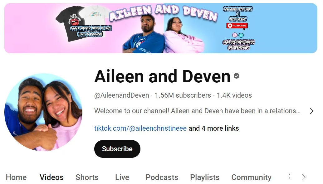 Aileen Christine's Youtube channel