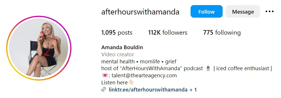 Amanda Bouldin's Instagarm