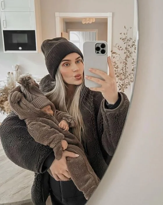 Anna Nystrom and her son