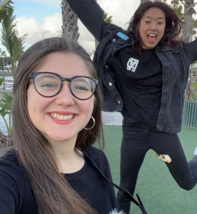 Ashley Xu with her friend