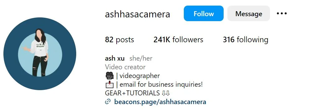 Ashley Xu's Instagram