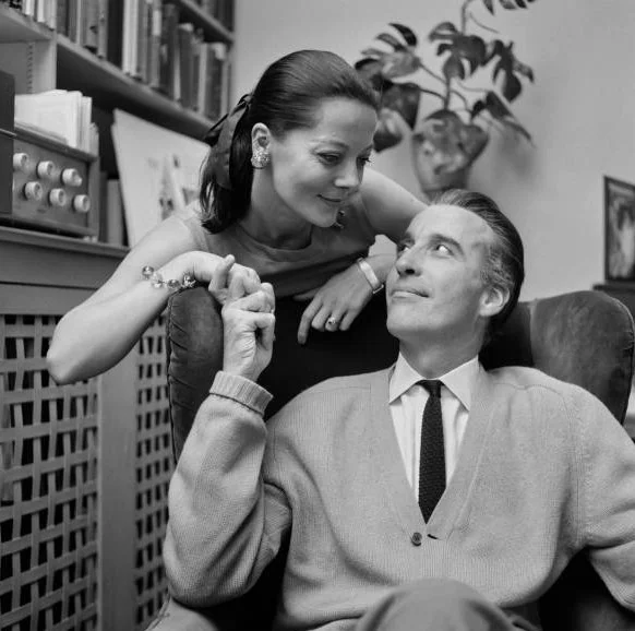 Birgit Kroencke with her husband