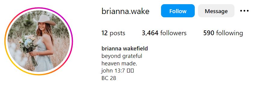 Brianna Wakefield's Instagram