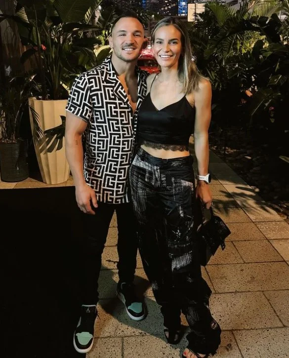 Brie Willett with her husband