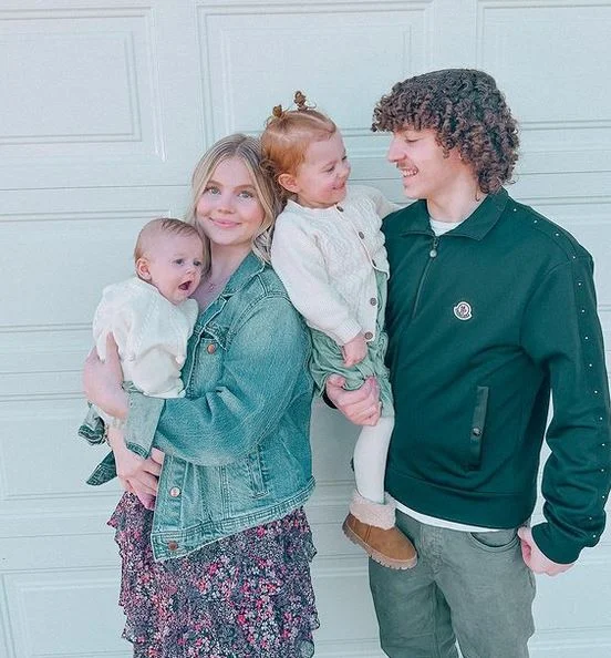Brooke Morton with her husband and kids