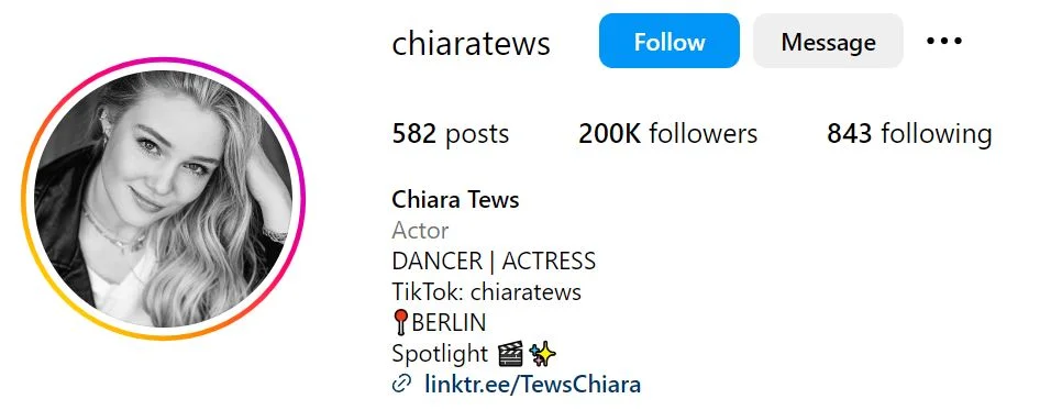 Chiara Tews' Instagram