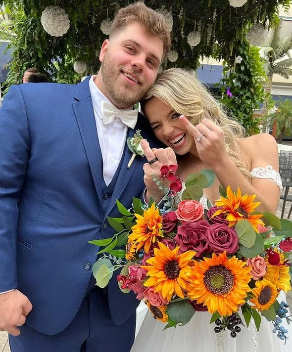 Christy Lats with her husband