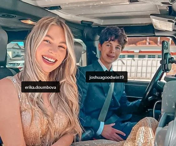 Erika Doumbova with her boyfriend Josh
