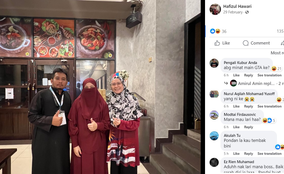 Farah Cie in picture with Hafizul Harawi