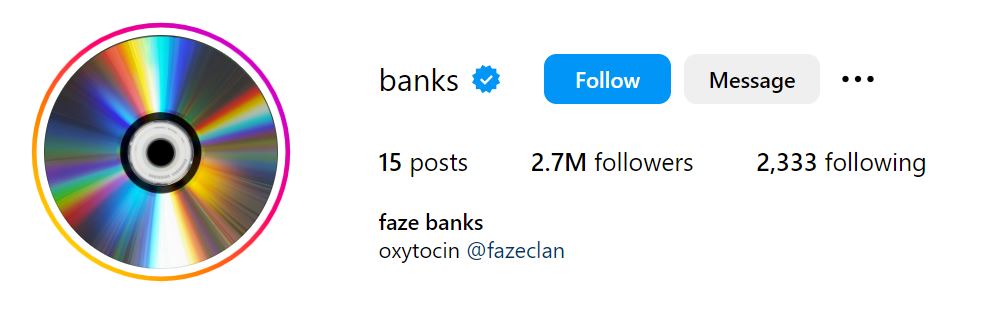 Faze Banks' Instagram