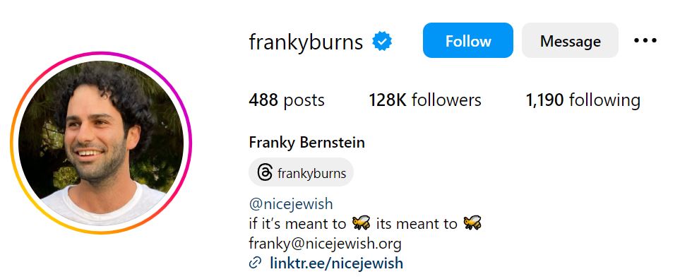 Franky Bernstein's Instagram