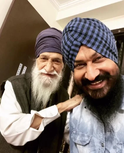 Gurucharan Singh with his father Harjit Singh