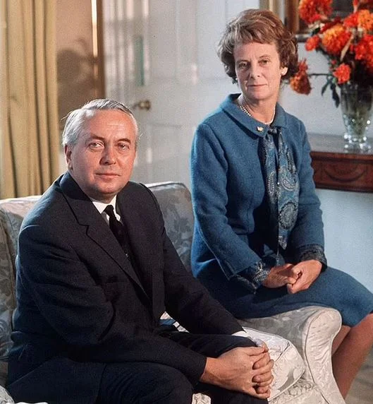 Harold Wilson with his wife Mary