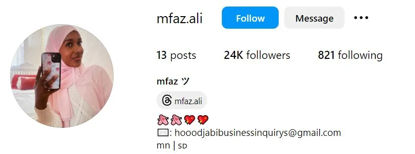 Hooodjabi's Instagram