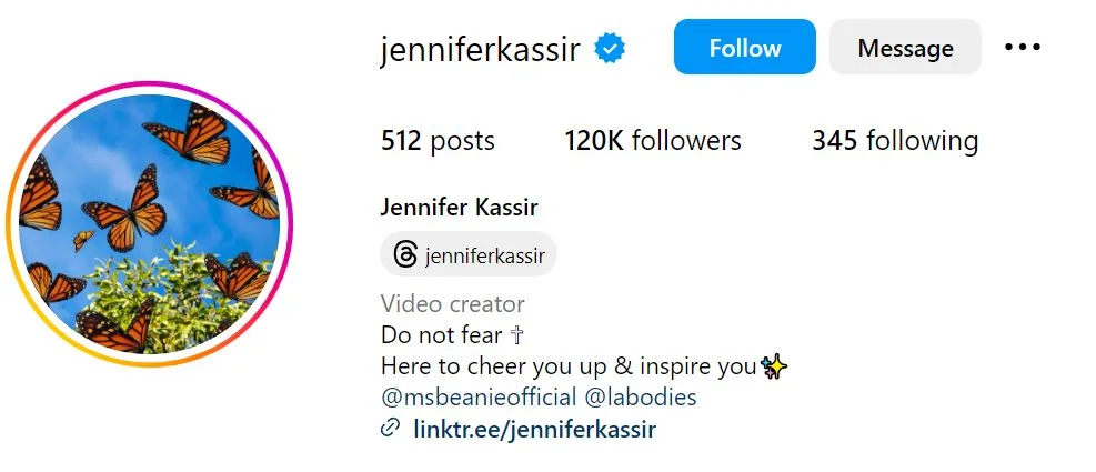 Jennifer Kassir's Instagram