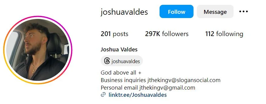 Jthekingv's Instagram