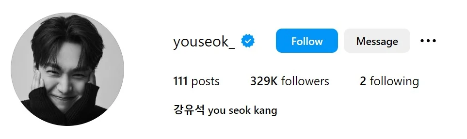 Kang You-Seok's Instagram