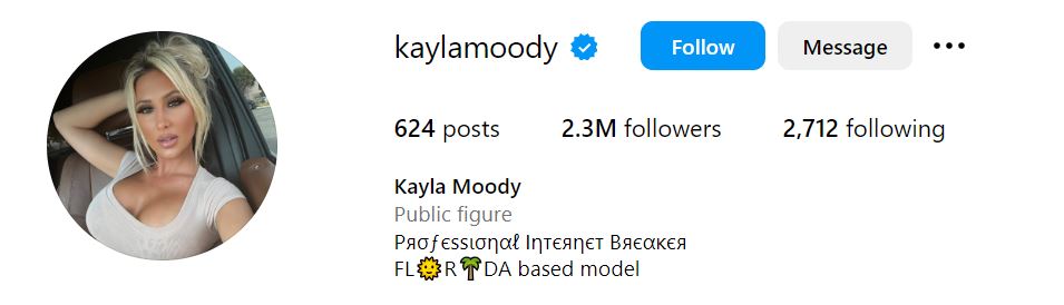 Kayla Moody's Intagram
