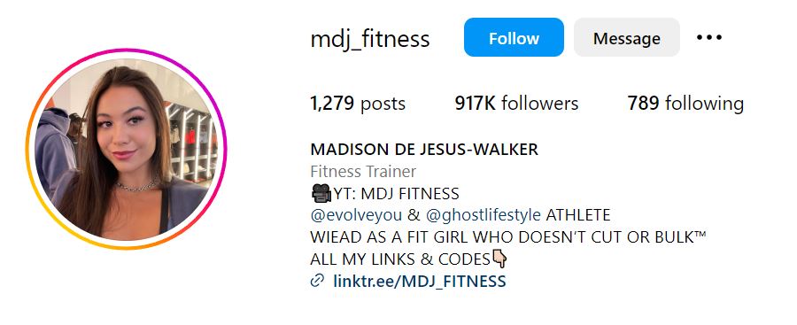 Madison De Jesus-Walker's Instagram