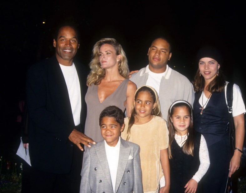 OJ Simpson with his wife Nicole Brown Simpson and kids