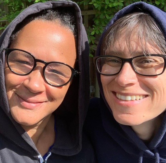 Shireen Mula with her partner