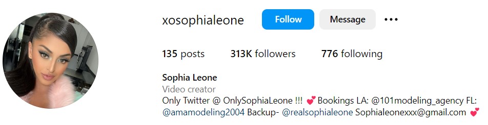 Sophia Leone's Instagram