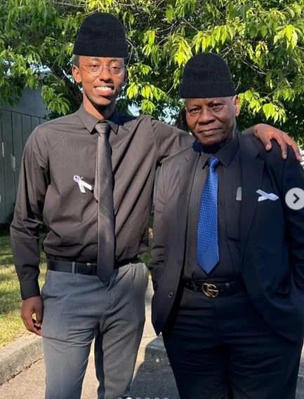 Strawhatdan with his grandfather