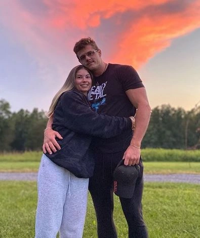 Tristan Huseby with his girlfriend